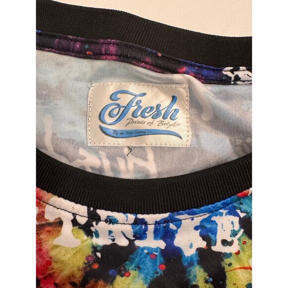 Fresh Prints of Bel Air Men's Tye Dye Graffiti Print T-Shirt Size 3XL Multicolor - Picture 3 of 5